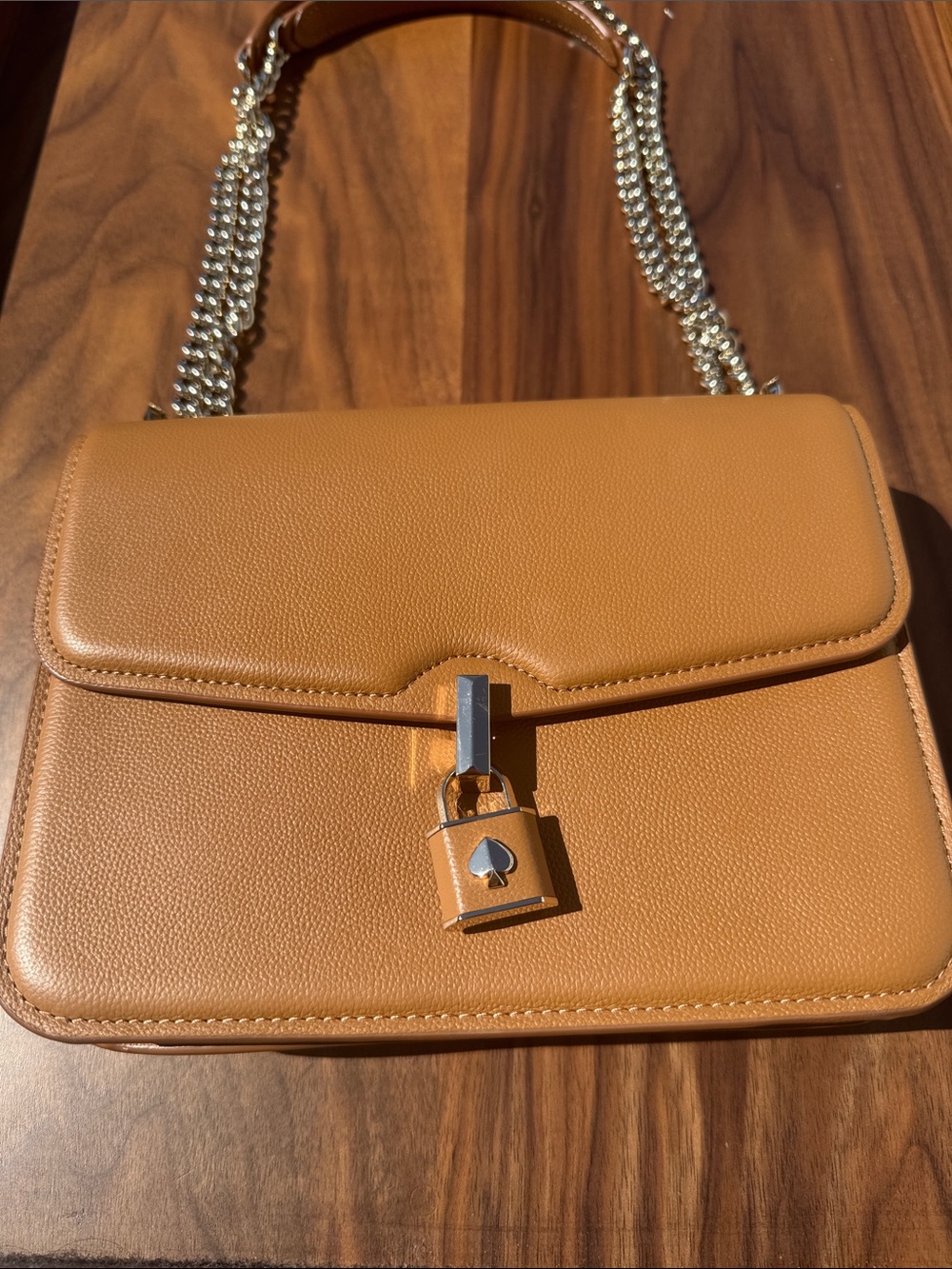 Kate Spade New York LOCKET LARGE FLAP CROSSBODY CONVERTIBLE SHOULDER BAG (Brown) - Picture 5 of 9
